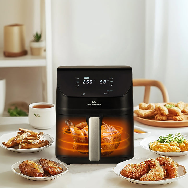 Uber Appliance Air Fryer XL Deluxe - 5Qt PFOA/PTFE Free Ceramic Non Stick